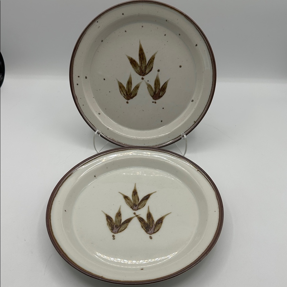 LAST ONES! 2 Dansk Salad Plates Brown Mist Whisper pattern. Vintage 80s - Picture 6 of 8
